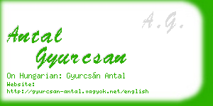 antal gyurcsan business card